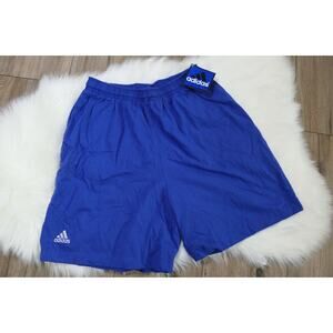 NWT Rare Adidas Cotton Jersey Shorts 90s Vintage Men's Large Blue - Made USA